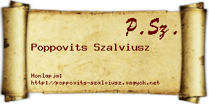Poppovits Szalviusz névjegykártya